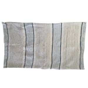 Linden Street Striped Textured Pillow Sham King Size Cream Gray Blue Coastal